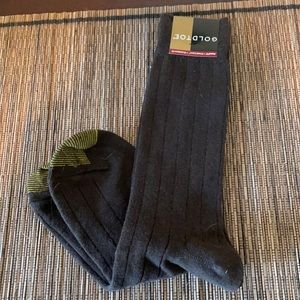 1 Pair Men's Gold Toe Rib Crew Sock Brown